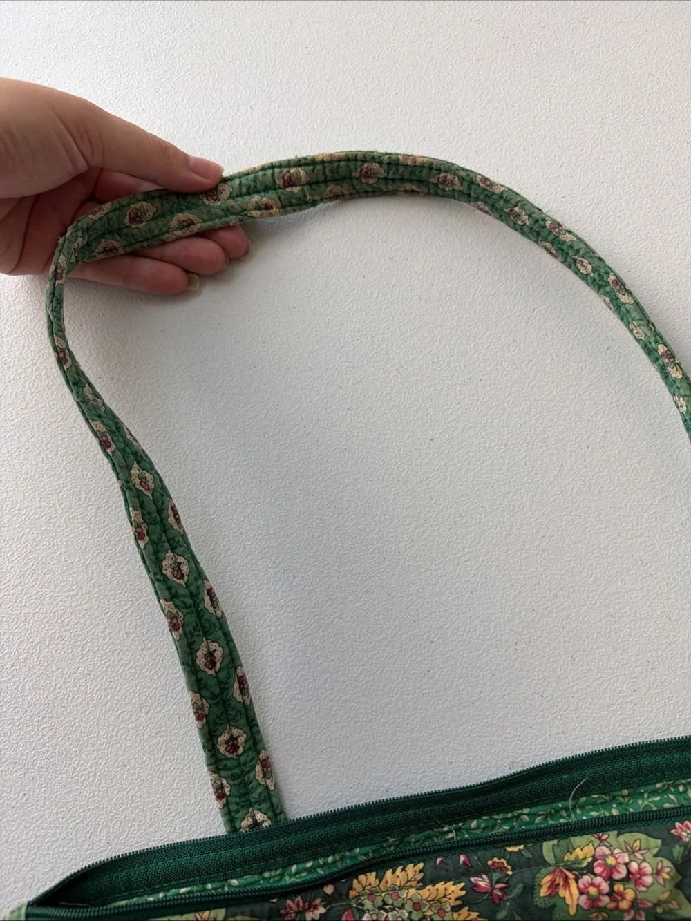 Vera Bradley Green Quilted Floral Tote